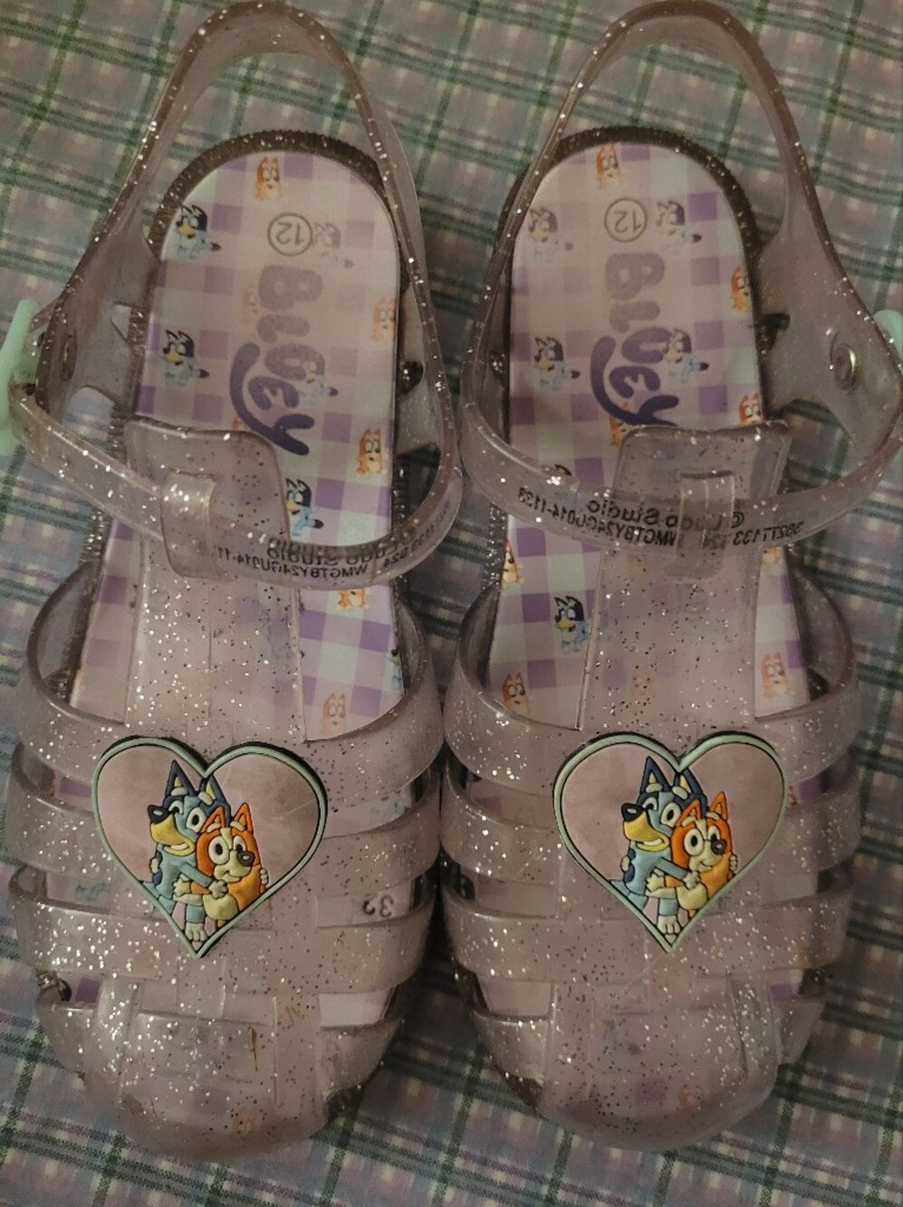 Toddler Bluey Purple Jelly Sandals Size 12